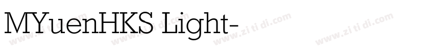 MYuenHKS Light字体转换